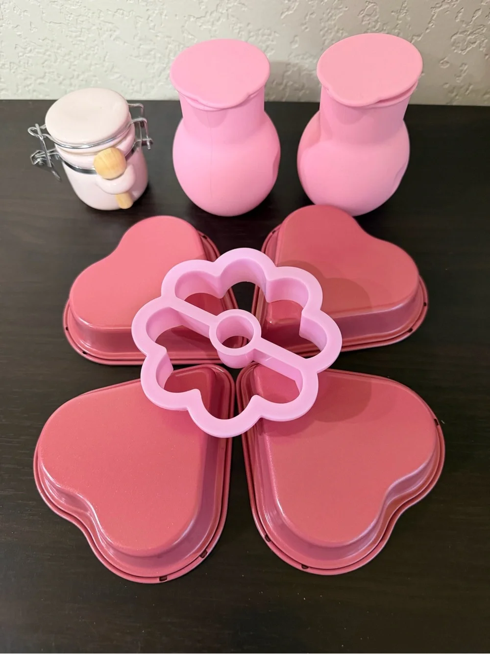 Pink Baking Bundle Heart Cake Pans & Chocolate Melting Pots